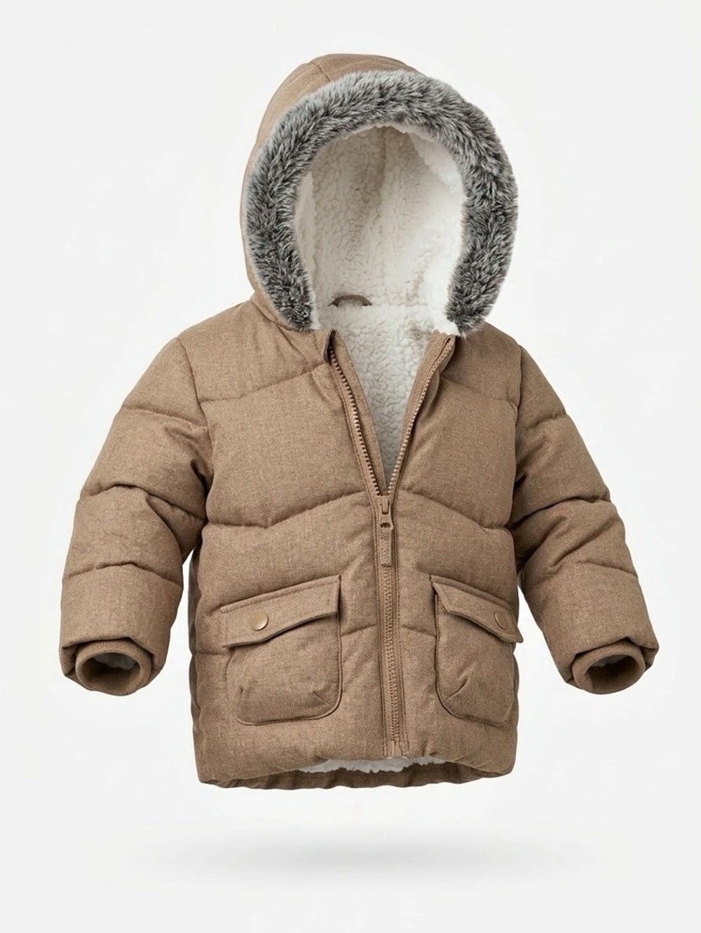 Rokka&Rolla Baby 12M Faux Fur Hood Puffer Jacket